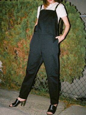 Baserange Long Strap Overalls Black